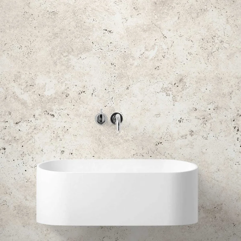 Textura Piedra Beige - vinilo lavable autoadhesivo opaco para paredes de azulejos en baños, aseos, ducha y bañera. lokoloko