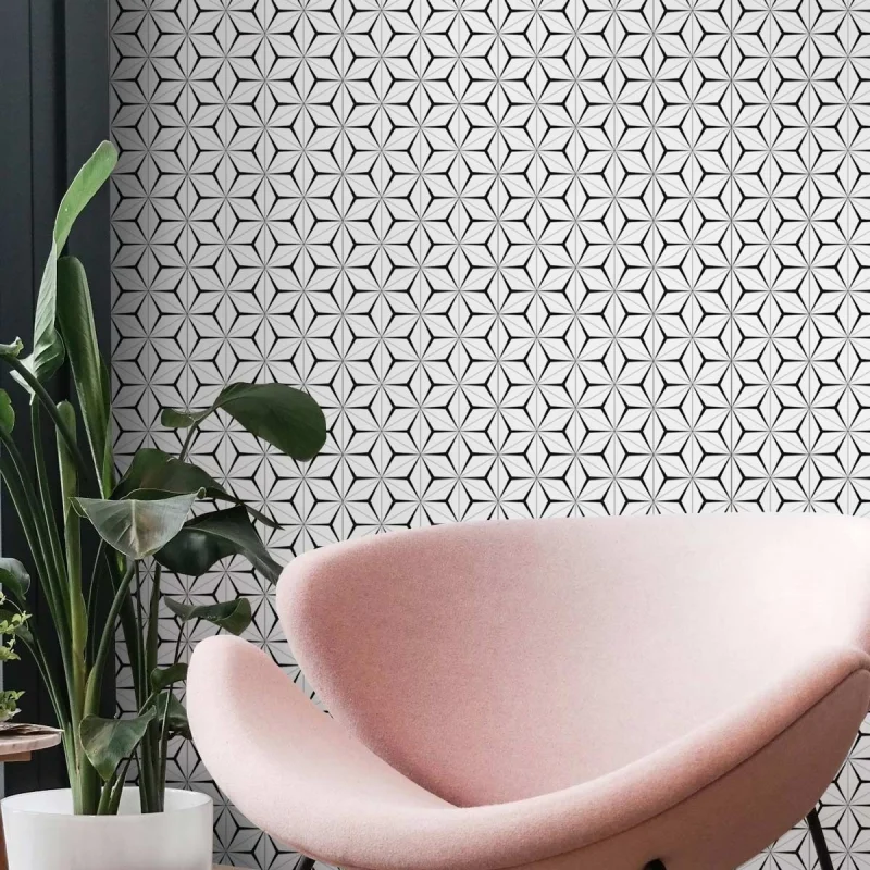 Abstract Hexagons 2 washable self-adhesive vinyl for furniture walls floors modern lokoloko