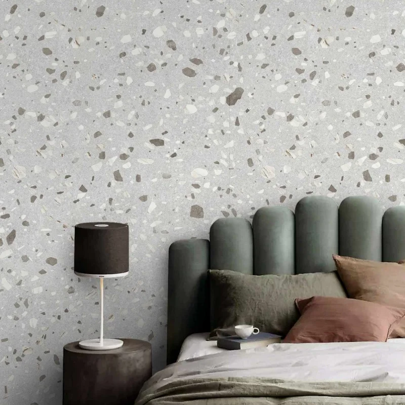 Terrazzo Marble Calacatta - eco sinpvc self-adhesive paper to decorate walls minimalist bedroom japandi lokoloko