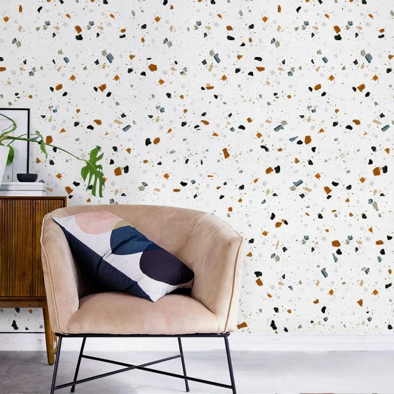 Ducal Terrazzo - Self-adhesive eco-friendly PVC-free wallpaper for living rooms bedrooms halls corridors lokoloko 