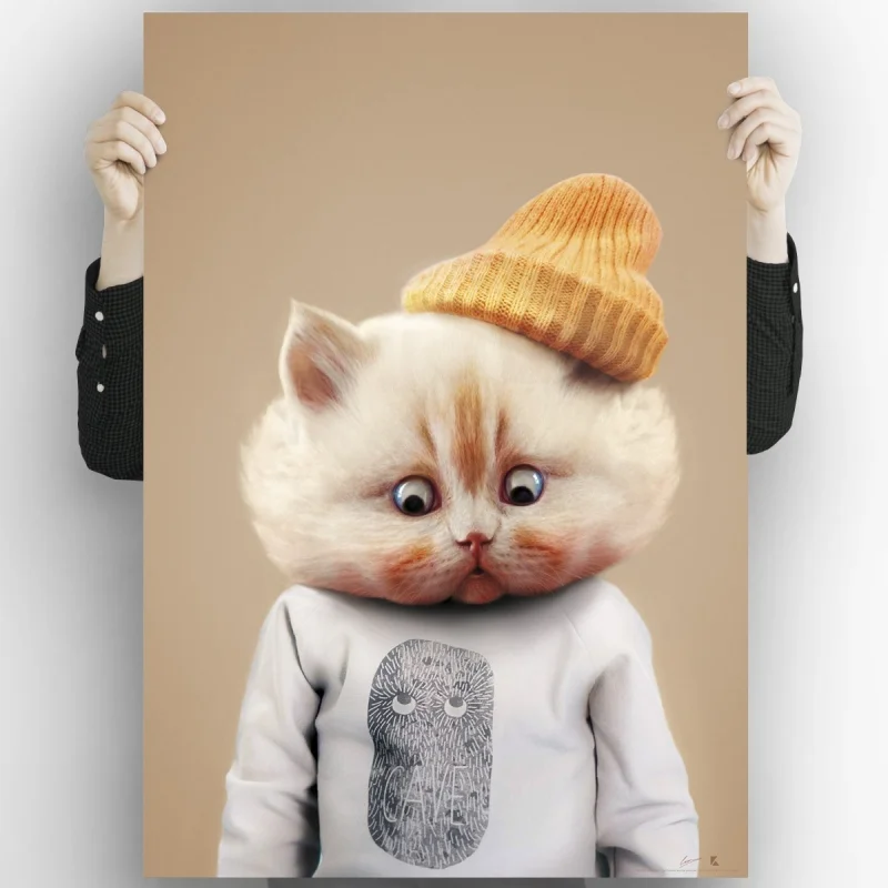 Kitten Model 2-Kitten model 2-poster-washable-high-quality-for-interior-exterior-decoration-modern-original-lokoloko