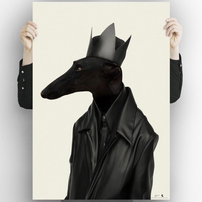 Greyhound Black Rock Light-poster-washable-eco-for-interior-exterior-style-minimalist-modern-dog-greyhound-lokoloko