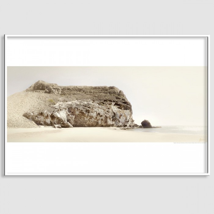 Photographic poster on textured eco-friendly wallpaper. Punta de cala grande in the Cabo de Gata Níjar Park, color. Lokoloko