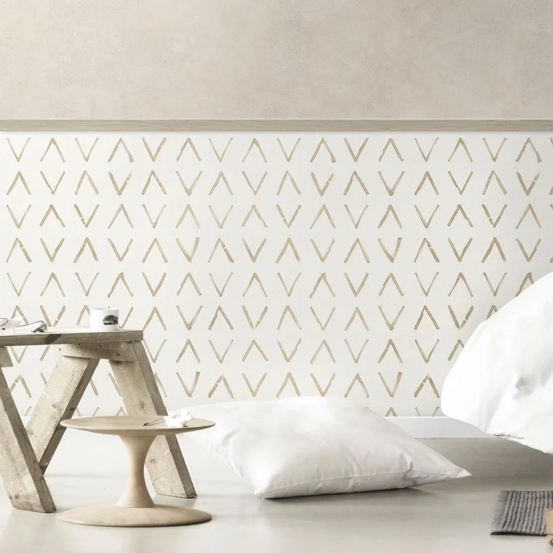 African Mudcloth Mini Beige.. Self-Adhesive eco-friendly PVC-free Texture wallpaper for walls bedroom. Lokoloko