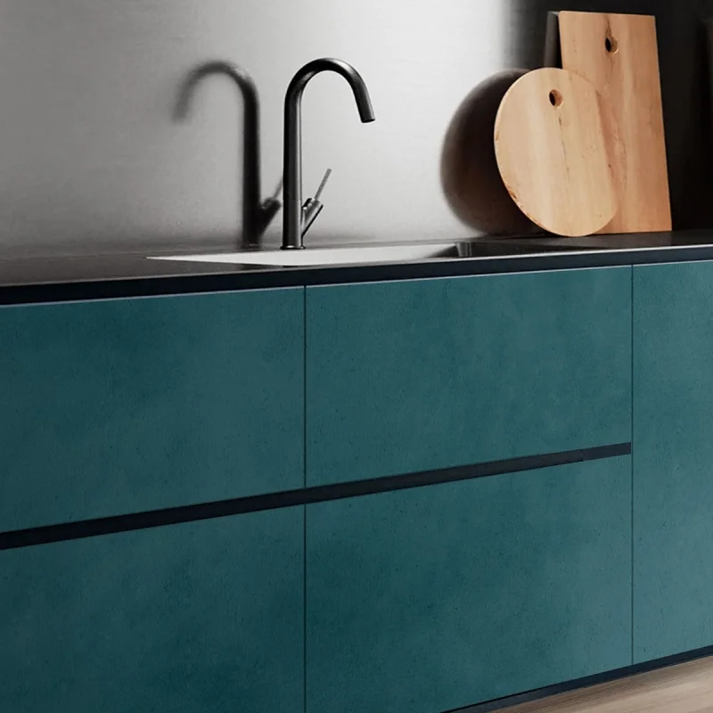 Dark turquoise concrete. Washable self-adhesive eco inks. Vinyl for furniture kitchen doors tables. Lokokoko