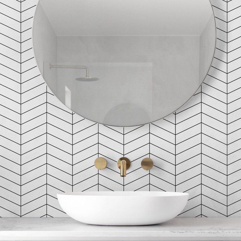 Azulejos geometría bauhaus camel - Vinilo autoadhesivo lavable para muebles  y paredes. Lokoloko
