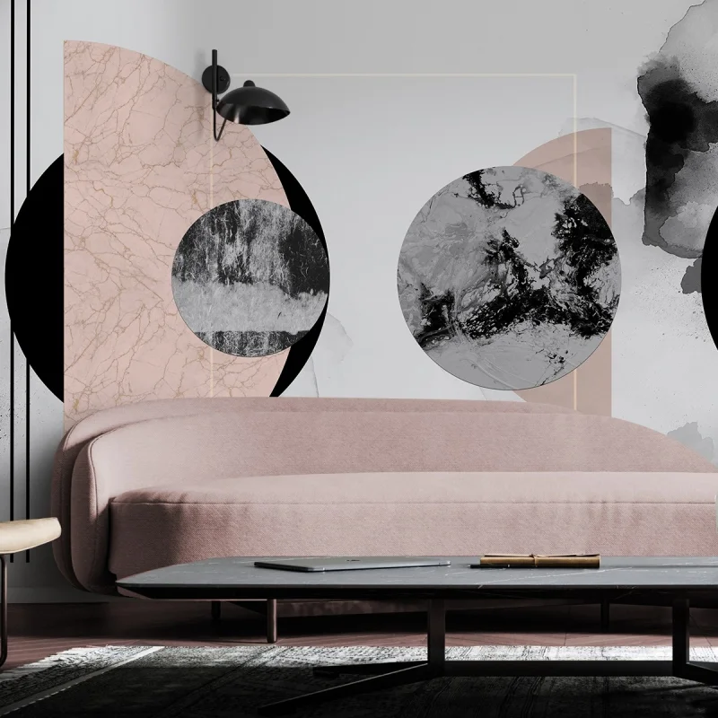 Abstractión and Geometry - Eco-friendly self-adhesive wallpaper mural for living-room walls. Lokoloko