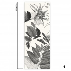Flores de Terciopelo blanco y negro - Vinilo autoadhesivo opaco