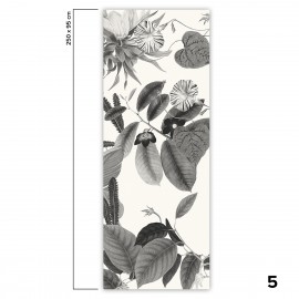 Papel pintado autoadhesivo de PVC con flores de primavera y helechos, juego  de papel pintado botánico vintage en blanco y negro, adhesivo para pared