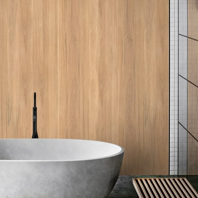 Madera Moss. Vinilo lavable autoadhesivo para paredes de azulejos y lisas en baños. Lokoloko