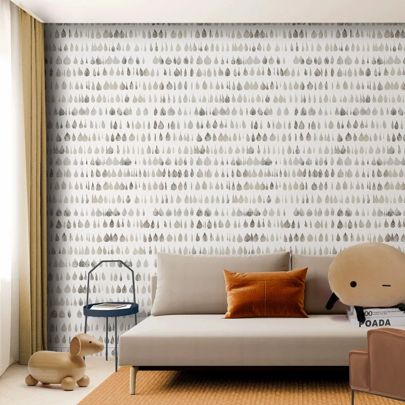 Drops 2.. Self-Adhesive eco-friendly PVC-free Texture wallpaper for walls living room or dining room. Lokoloko