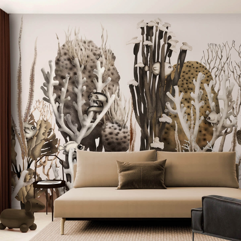 Coral. Eco-friendly Wallpaper Mural