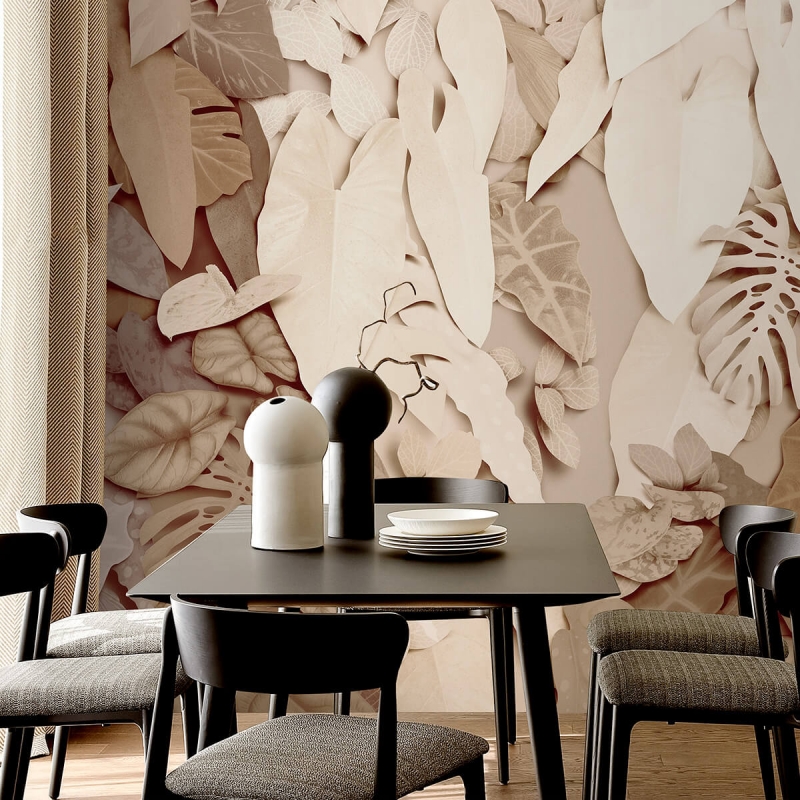 Gaia. Washable vinyl mural, ecological inks, opaque, antibacterial for living room walls. Lokoloko