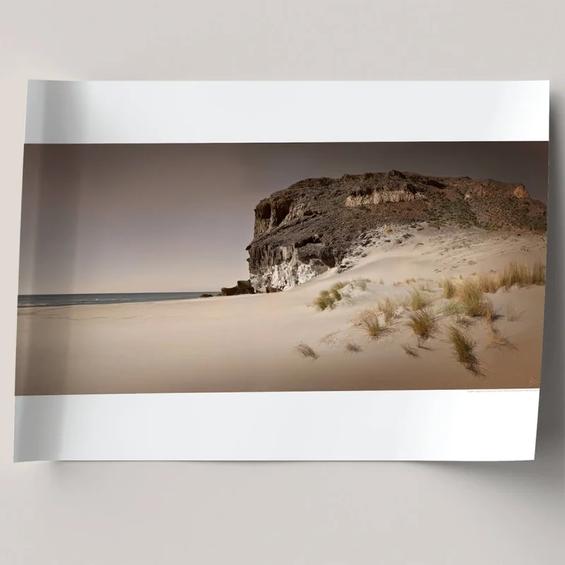 Photographic poster on textured eco-friendly wallpaper of Small Cove in Cabo de Gata Natural Park. Lokoloko