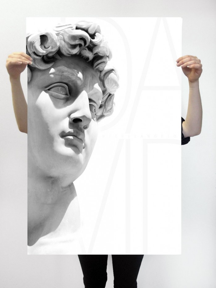 Poster detail of Michelangelo's David