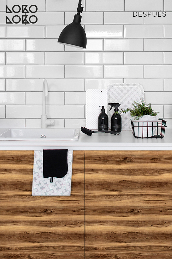 Reforma los muebles de tu cocina con vinilos de imitación madera  Si  quieres una cocina nueva, bonita y de forma económica, échale un vistazo a  todos los vinilos para muebles, paredes